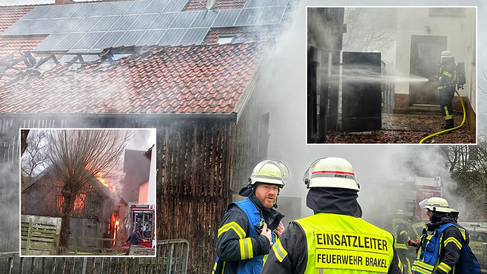 Brand eines Carports in Brakel-Bellersen – Feuerwehr verhindert Übergreifen auf das Wohnhaus